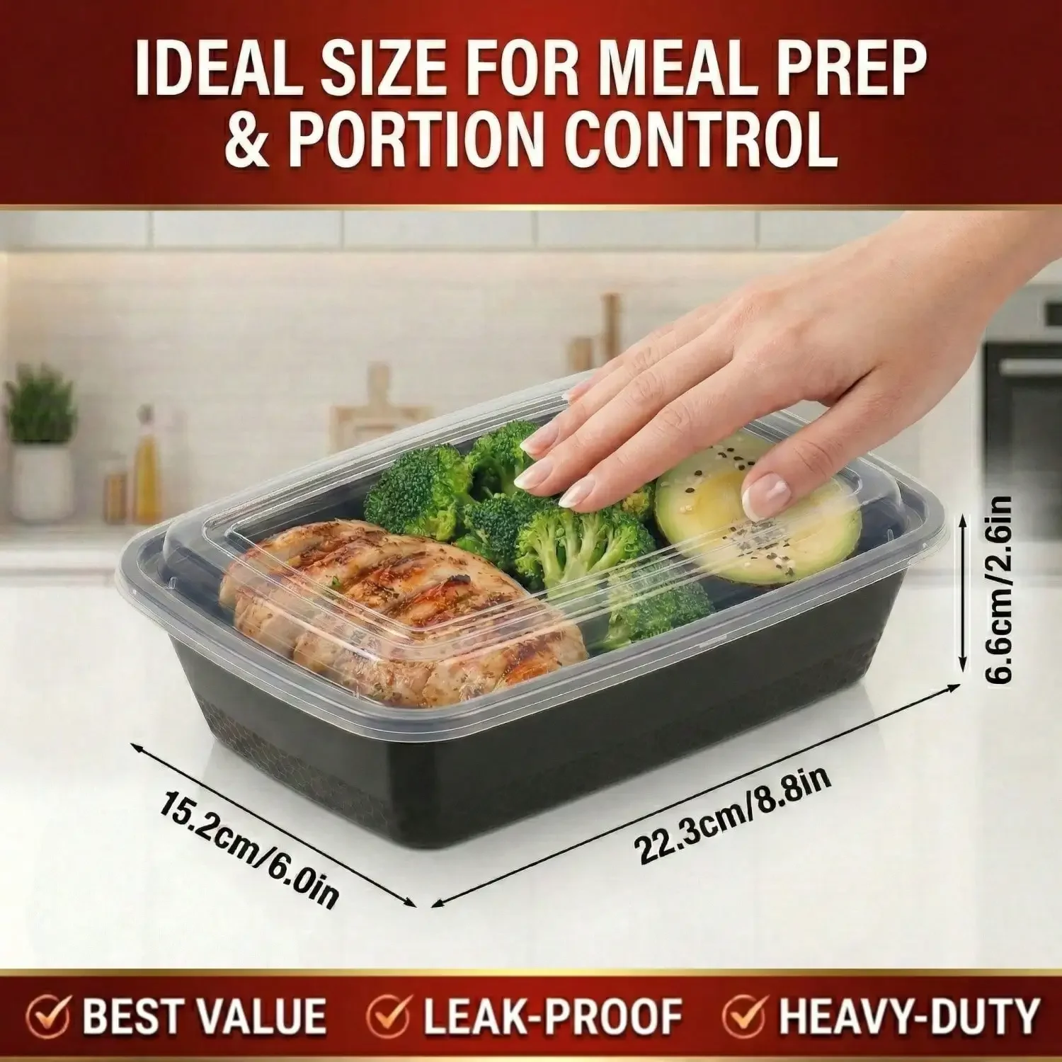 10/100 pezzi, contenitori rett - Meal Prep Kitchen recensione e prezzo
